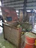 2 Metal Warehouse Shipping Crates & Contents