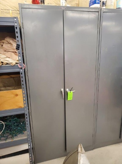 Tennsco 2 Door Metal Cabinet & Contents