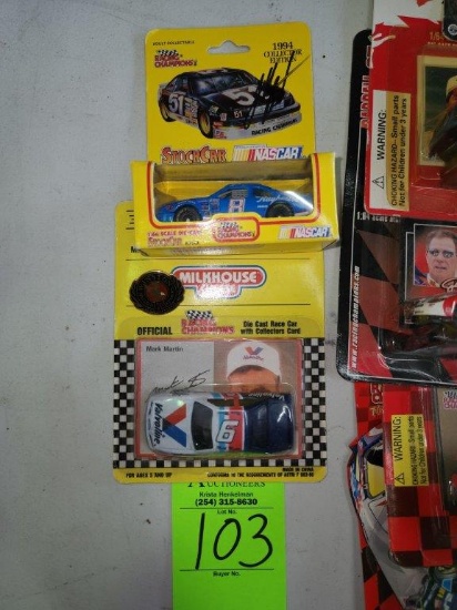 #8 Sterling Marlin Signed Car & #6 Valvoline Car - Racing Champion Die-Cast