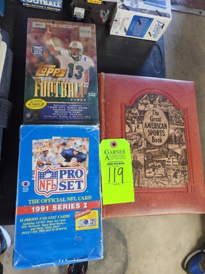 1999 Topps , Pro Set 1991 Series I NFL Football Cards, & The Great American Sports Book