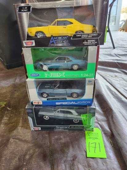 4 Collectible Die-Cast Cars