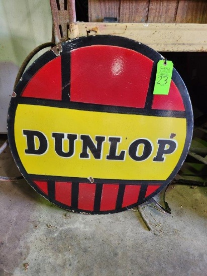 Dunlop Porcelain Double Sided Sign