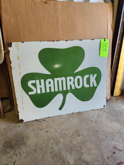 Shamrock Porcelain Sign