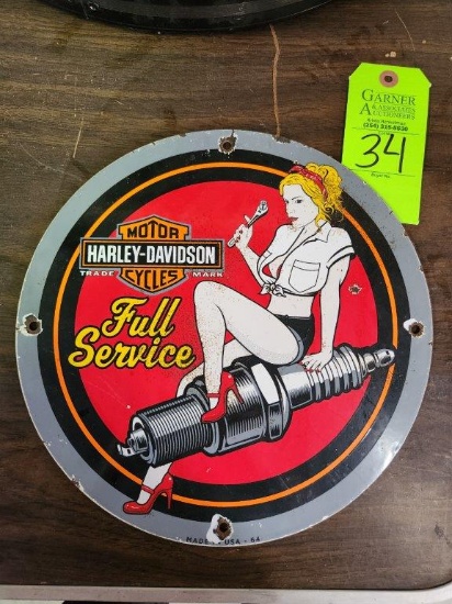 Harley Davidson Porcelain Sign