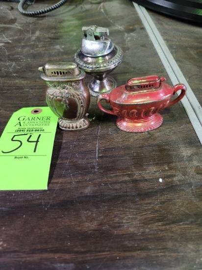 3 Vintage Table Top Lighters