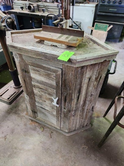 Barnwood Corner Cabinet