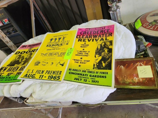 3 Vintage Concert Posters & Santana Photo taken by seller
