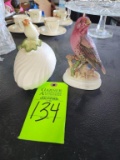 Glass Bird Egg & Bird Figurine