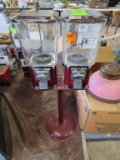 Double head Candy Toy Gumball Vending Machine