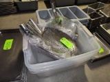 3 Totes & Stainless Steel Mesh Strainer Colander Woks