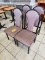 4 Restaurant Padded Chairs - one missing pad