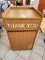 Wooden Waste Receptacle with Tray Top