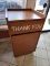 Wooden Waste Receptacle with Tray Top