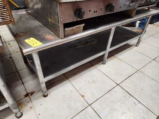 Stainless Steel Low Profile Table 6'