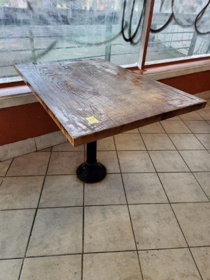 Restaurant Table 42" x 28" - Bolted to Floor