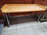 Butcher Block Top Table 6'