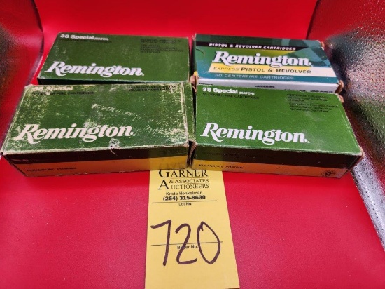 4 Boxes - Remington 38 Spec. 148 GR Center Fire Cartridges
