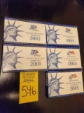 2001 - 2005 Complete Set of United States Mint Proof Sets