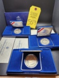 3 United States Constitution Coins 1987 Silver Dollar
