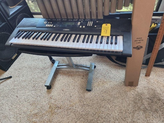 Yamaha EZ-220 Keyboard with Table & Stand (appears NIB)