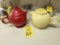 2 Fiesta Teapots Red & Yellow