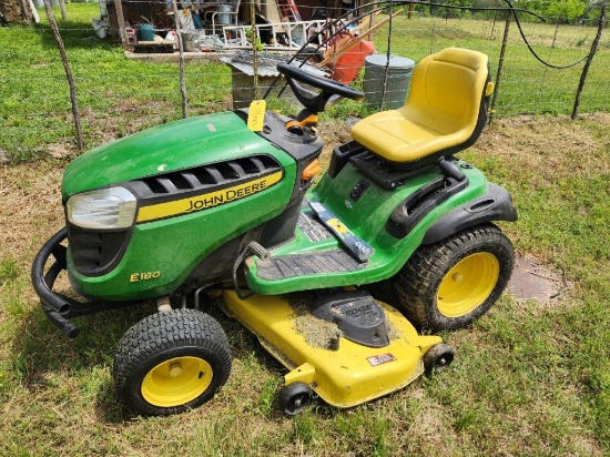 John Deere E180 Riding Mower 54" Cut with new Blades & Cover - 71.9 Hours