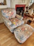 Upholstered Chair & Ottoman - Some Stains