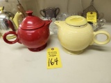 2 Fiesta Teapots Red & Yellow