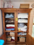 Contents of Cabinet - Linens & Quilts/Blankets