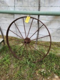 Large Antique Metal Wagon Wheels 40