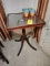 Vintage Glass Top Occasional Table Pedestal Base