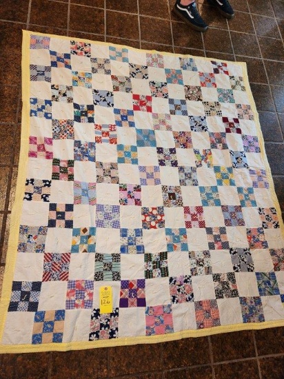 Nine Patch Quilt 75"x65"