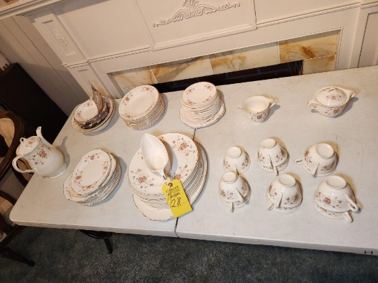 Candle Light American Limoges China Set 22K Gold