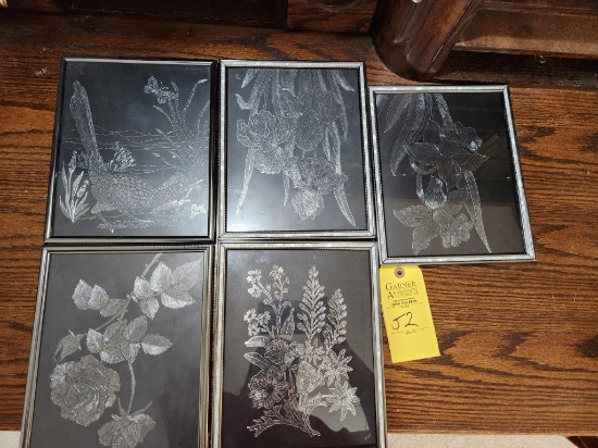 5 Pcs. Scratch Art by Joan McDonald 1995+