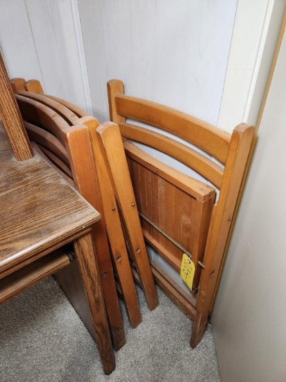 4 Wooden Folding Chairs