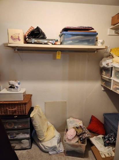 Contents of Closet - Materials, Patterns, & Sewing Items