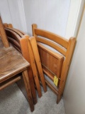 4 Wooden Folding Chairs