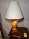 Lamp with Wood Base