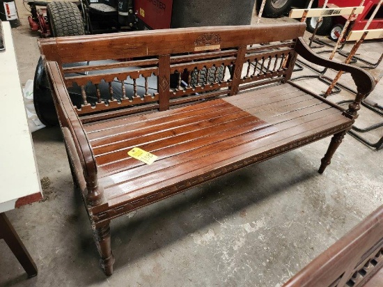 Wooden Park Bench