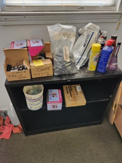 Misc. New Lug Nuts,  Contents of Shelf, & Shelf
