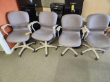 5 Gray Rolling Office Chairs
