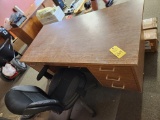 Wood Office Desk & Office Chair
