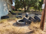 All Used Tires Outside Behind the Shop