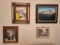 4 Framed Pictures in Office