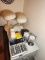 Contents Top of Filing Cabinet- Calculator, 2 Lamps, 2 Clocks