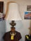 Vintage Wood & Brass Lamp