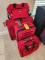 5 Pieces of Misc. Red Luggage