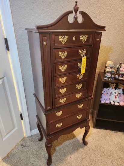 Jewelry Armoire & Contents - Large amount of Misc. Jewelry
