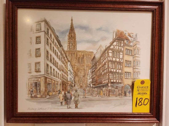 Cathedral Drawing - Signed by Artist