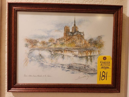 Notre-Dame Drawing - Signed by Artist